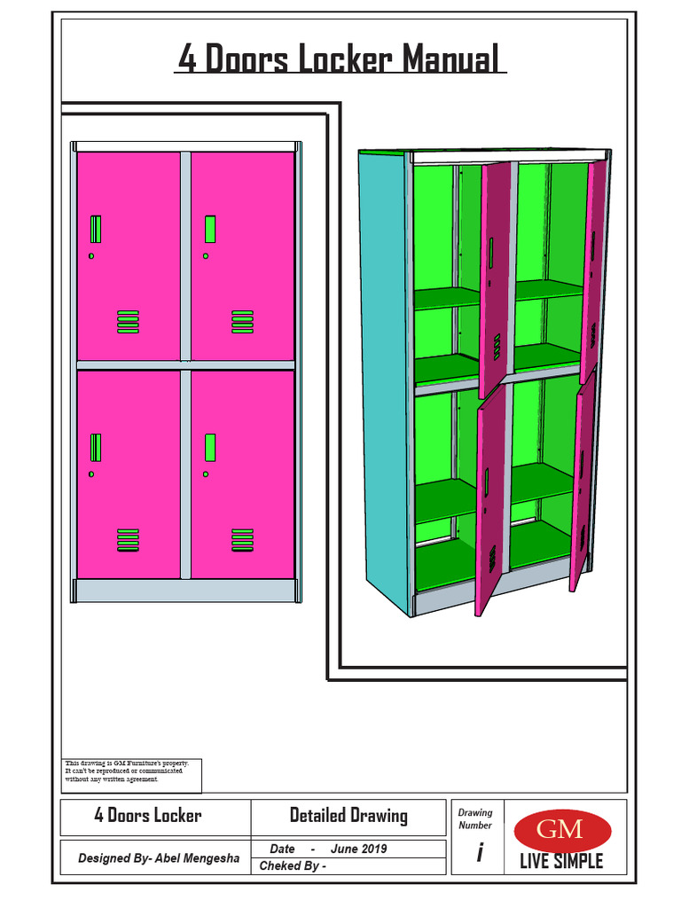 4 Doors Locker Detailed Drawing Guide | PDF