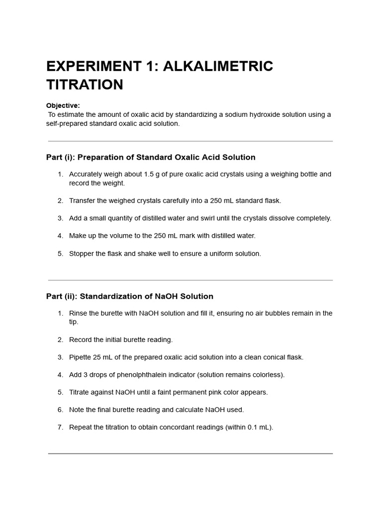 Chem Lab | PDF | Titration | Chemistry