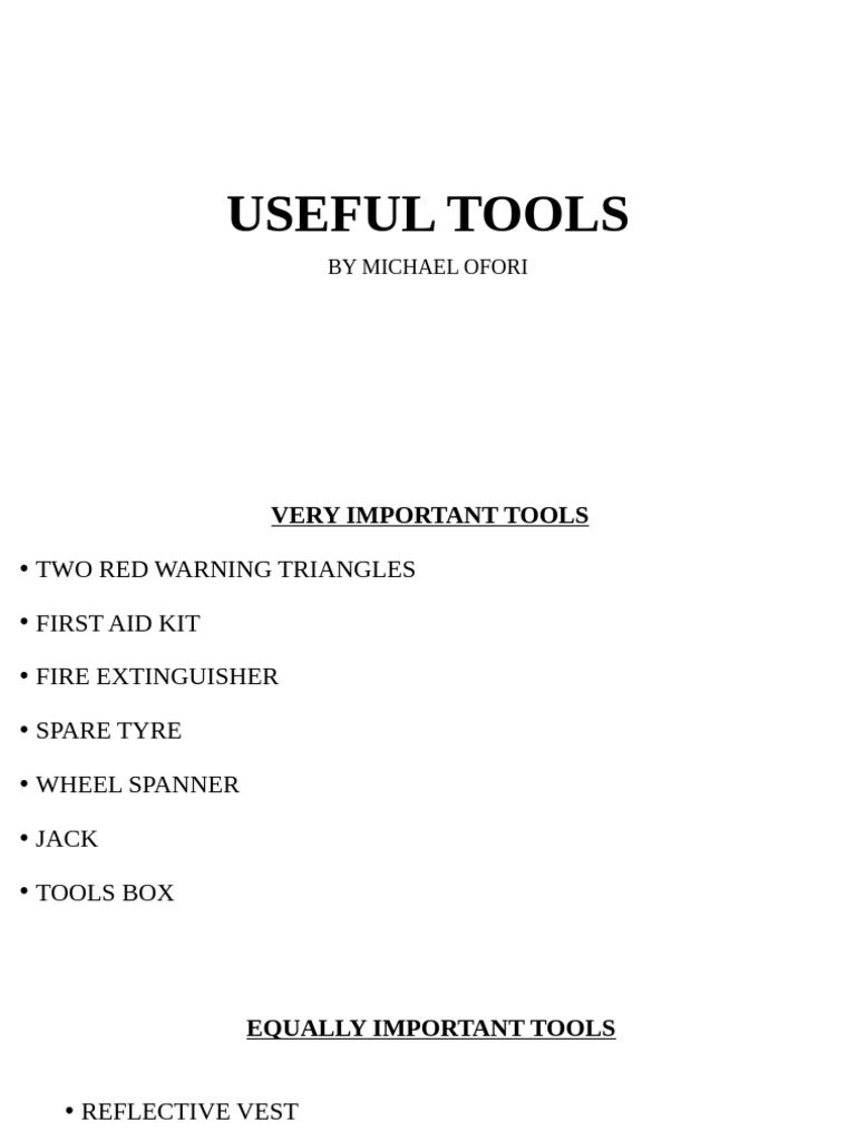 Useful Tools | PDF