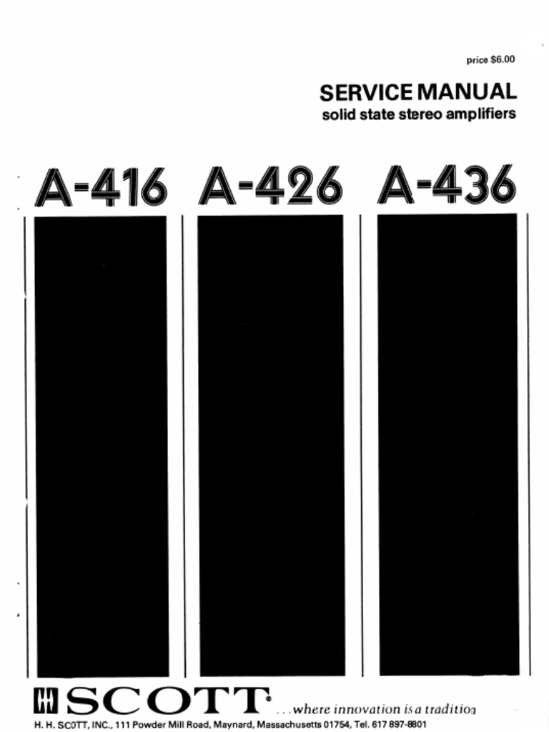Scott - A416 - A426 - A436 - SM 2 | PDF