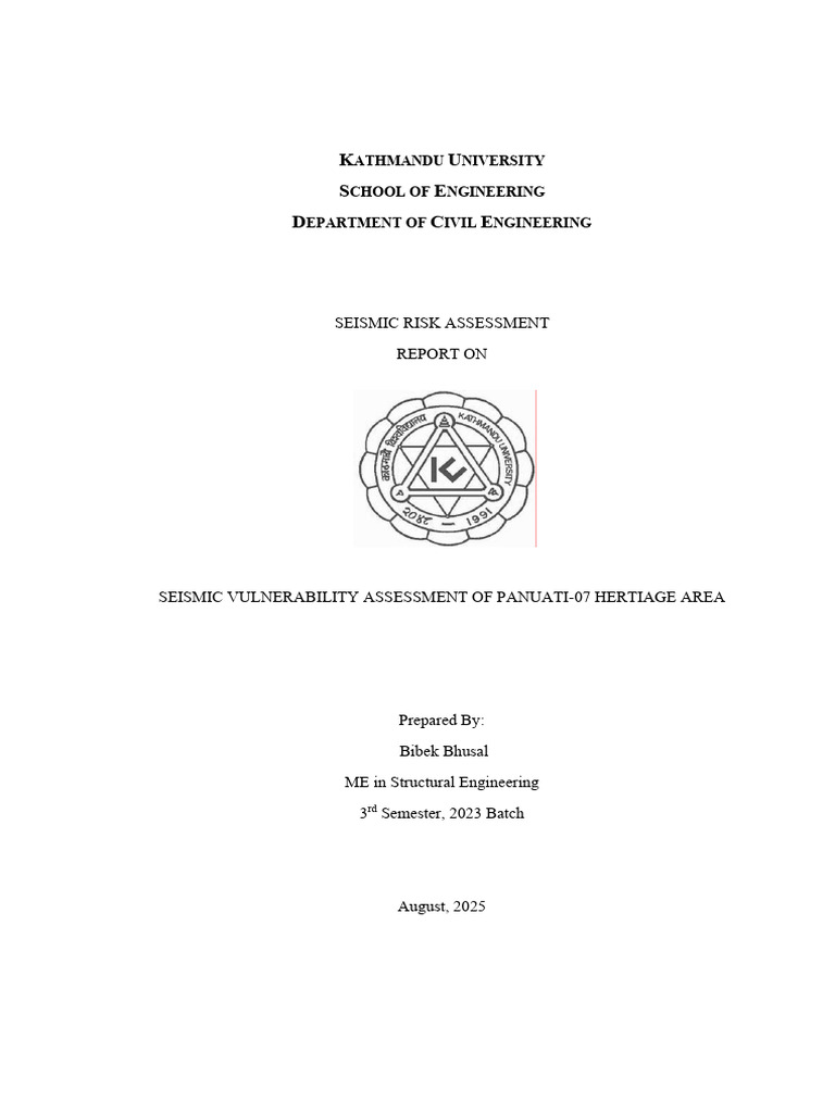 Bibek Sesmic Risk Assessment of Panauti | PDF | Earthquakes ...