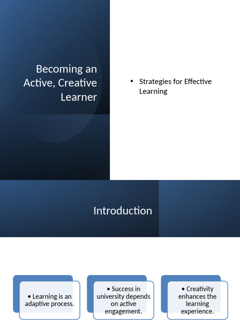 Strategies for Active Creative Learning | PDF | Learning | Creativity