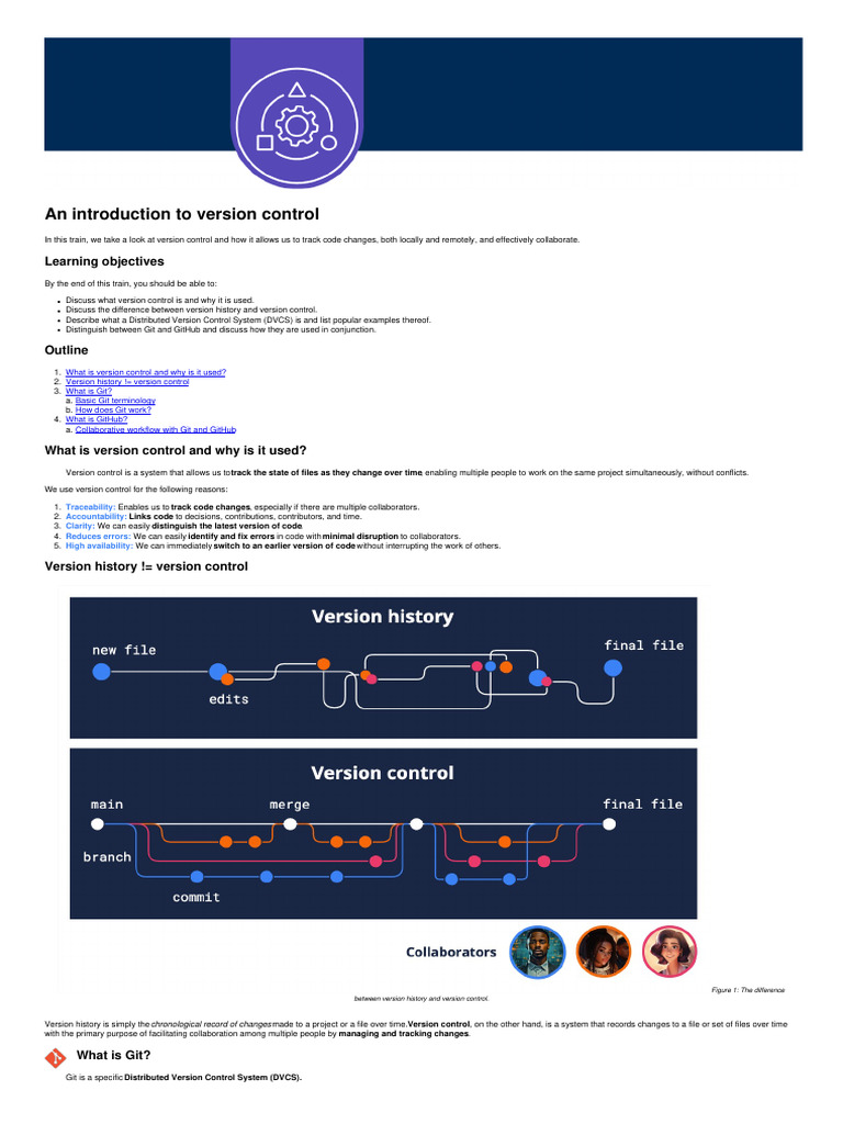 An Introduction To Version Control Markdown | PDF | Version Control ...