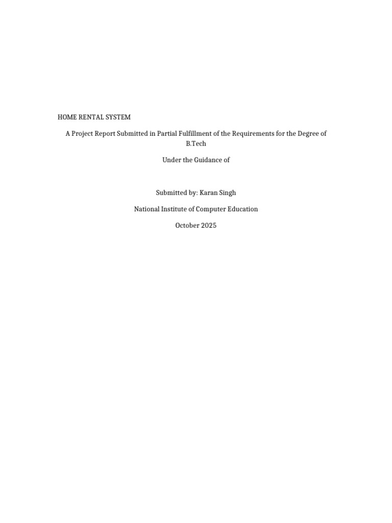 Home Rental System Project Overview | PDF | Php | Databases