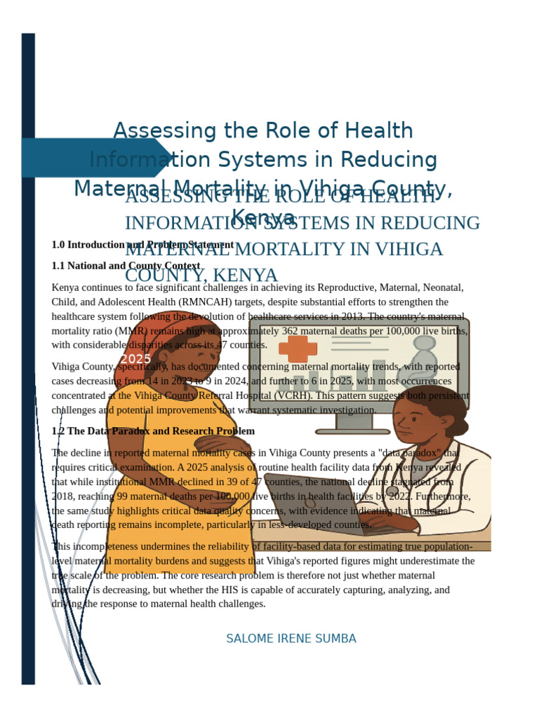 Health Information Systems & Maternal Mortality in Vihiga | PDF ...
