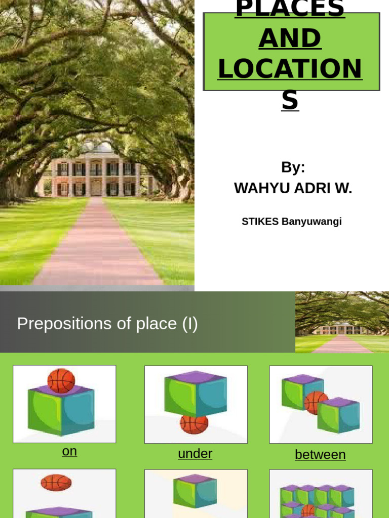 Prepositions of Place and Directions Guide | PDF | Transport | Land ...