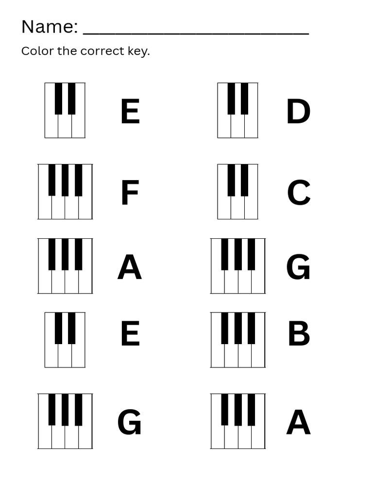 Key Identification Worksheet | PDF