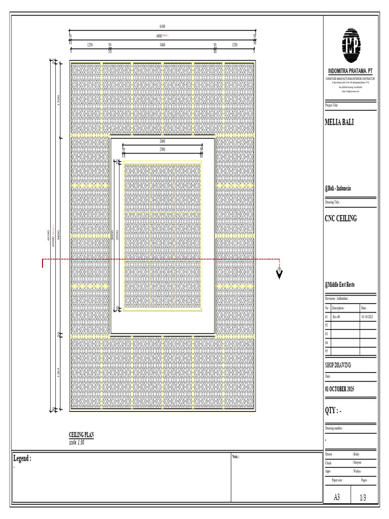 CNC Ceiling Shop Drawing for Melia Bali | PDF | Wood Products ...