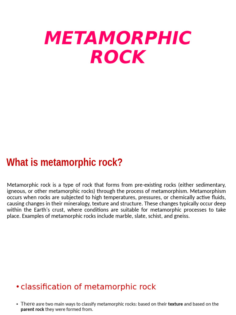 Understanding Metamorphic Rocks | PDF | Rock (Geology) | Geology