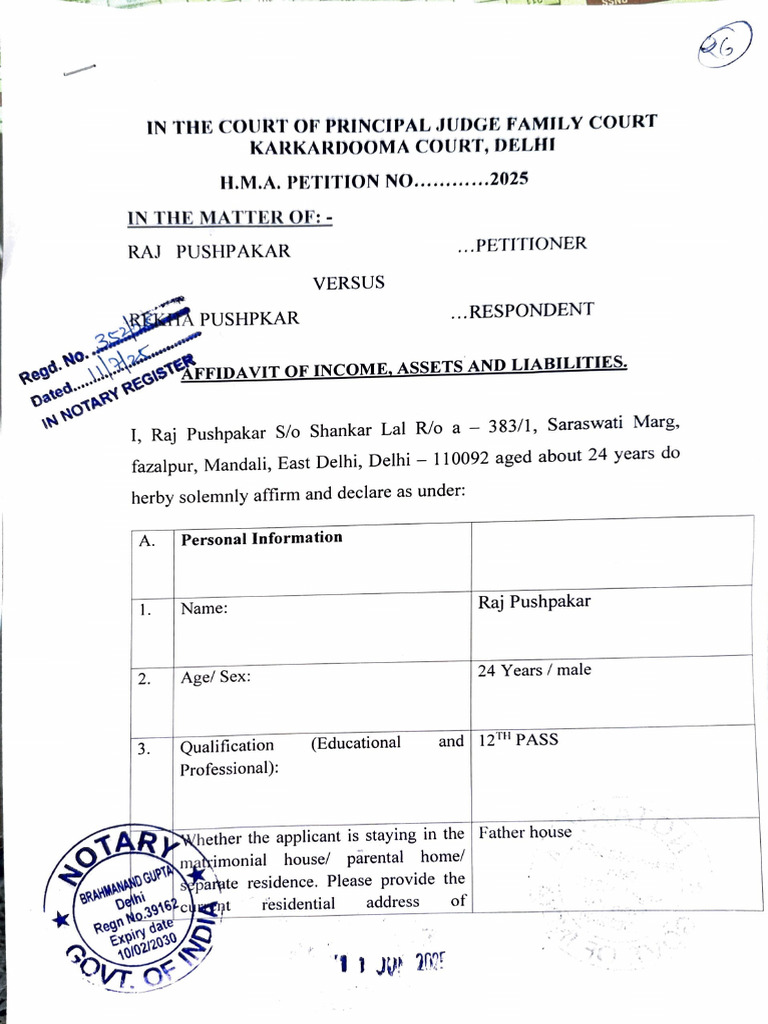 Income Affidavit | PDF
