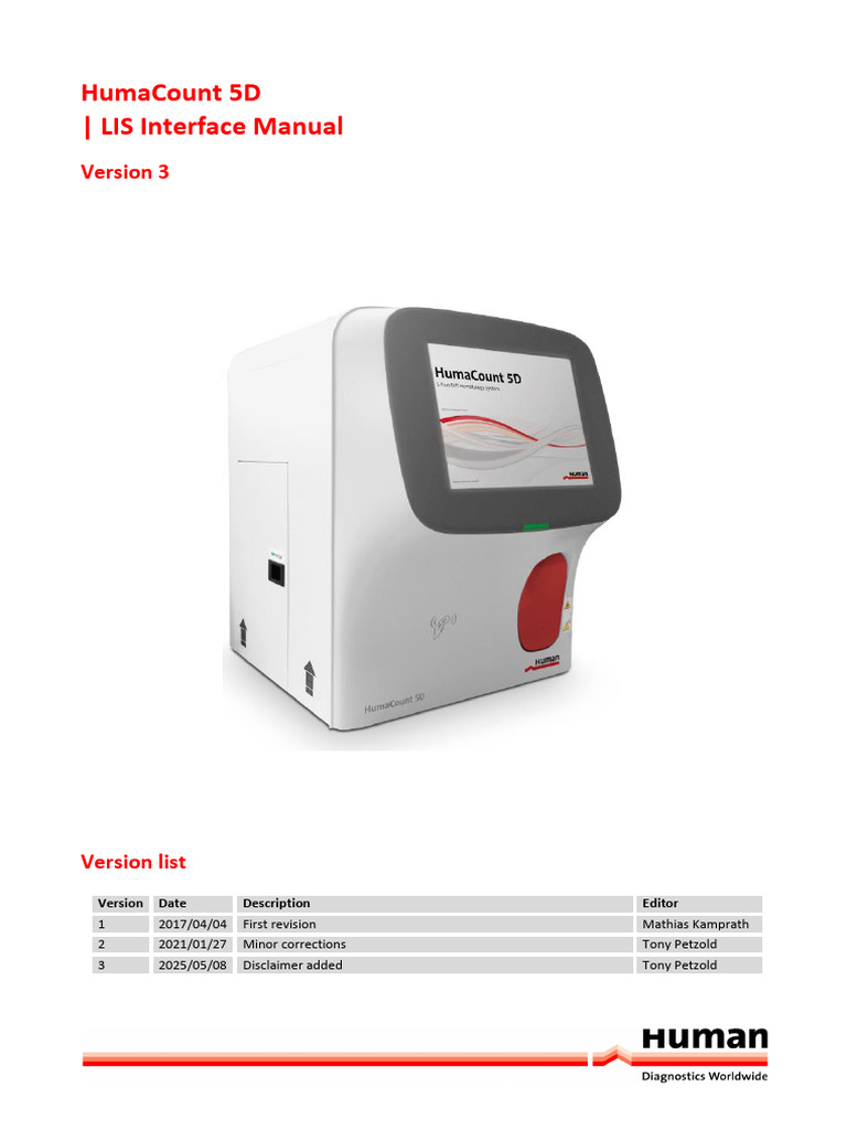 HumaCount 5D LIS Interface Manual | PDF | Network Architecture ...