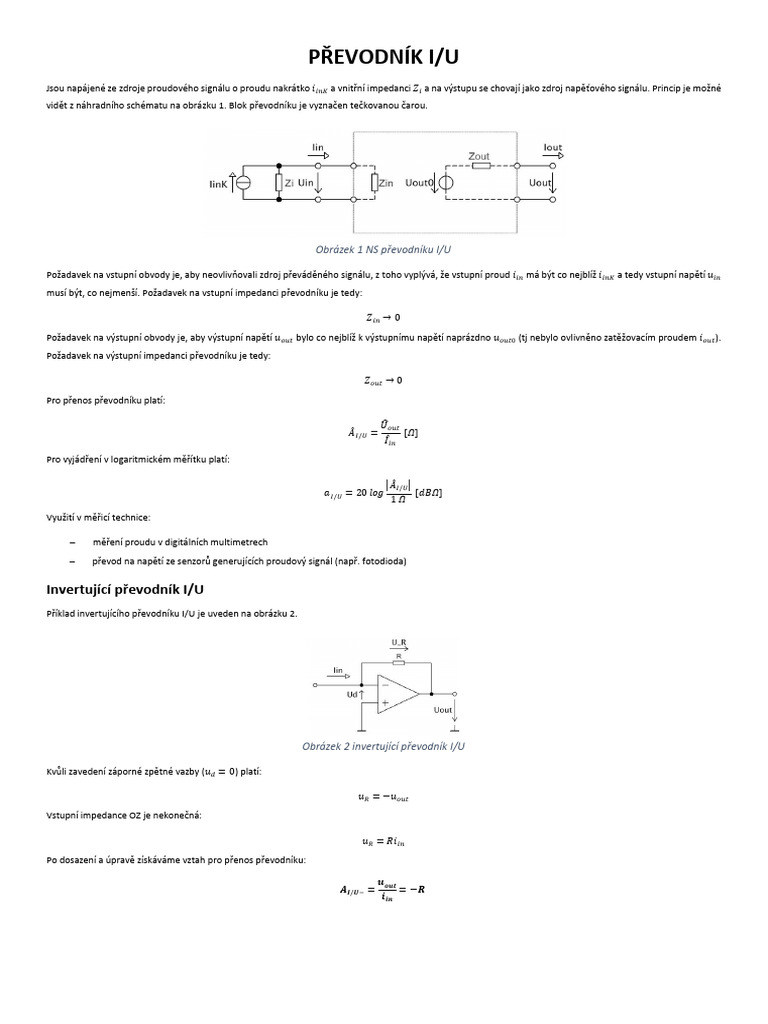 01.5 Převodník I-U | PDF