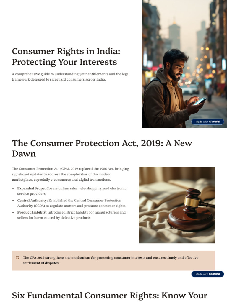 Consumer Rights in India Protecting Your Interests | PDF | Consumer ...