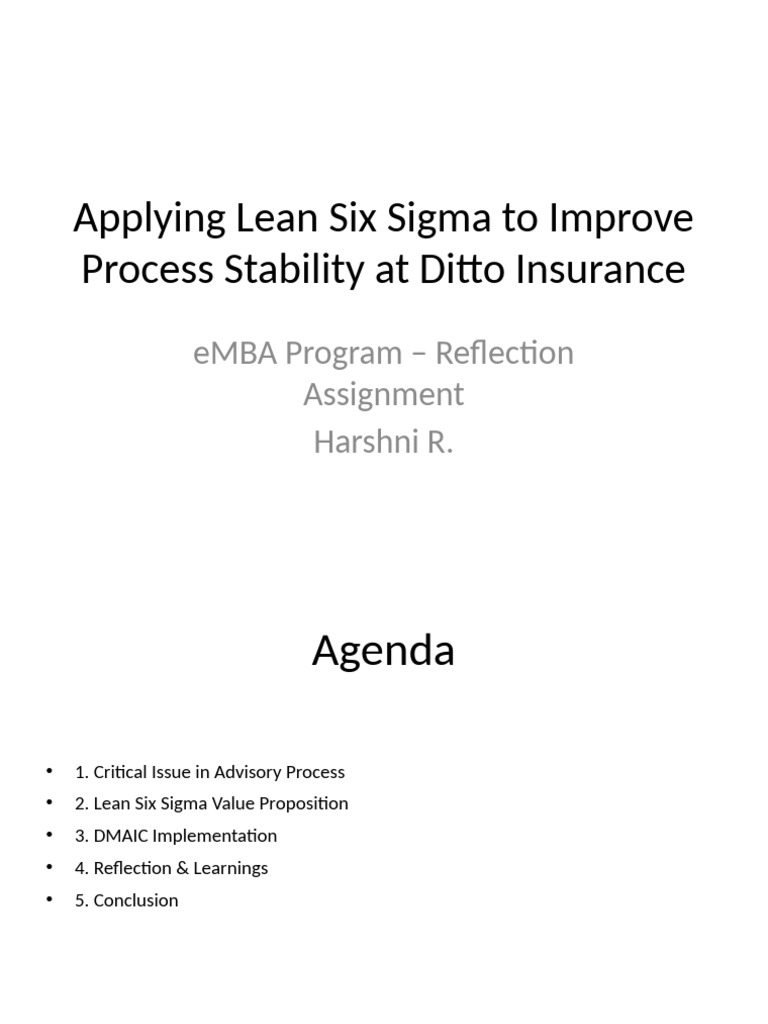 Lean Six Sigma for Insurance Process Improvement | PDF | Six Sigma ...