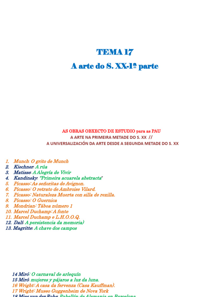 Tema 17 S. Xx-1 Parte | PDF
