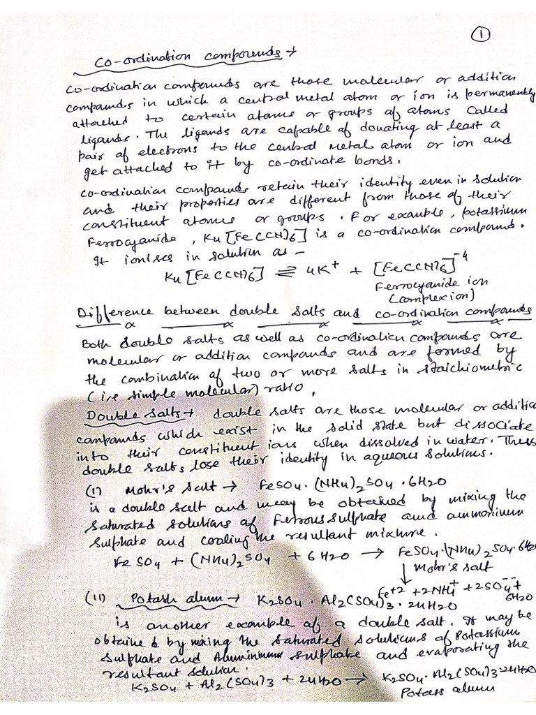 Coordination Compounds | PDF