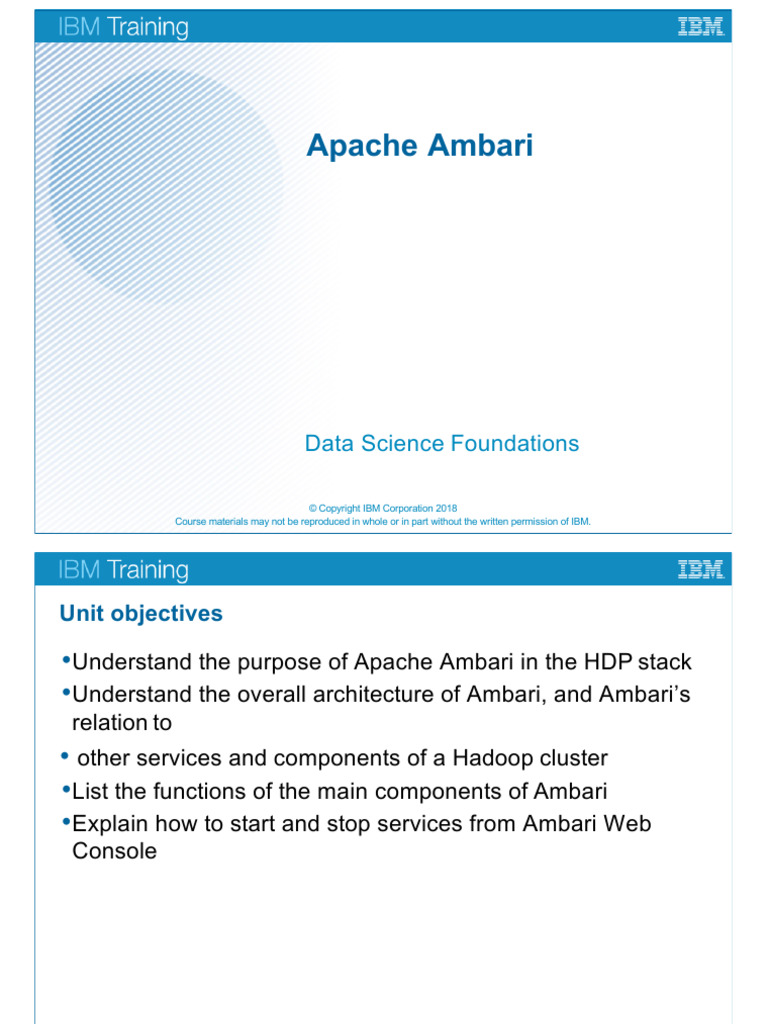 3 Apache Ambari | PDF | Apache Hadoop | Computer Cluster