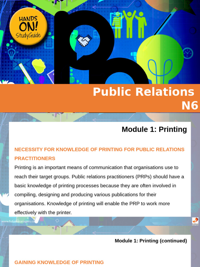 Essential Printing Knowledge for PR Practitioners | PDF | Corporate ...