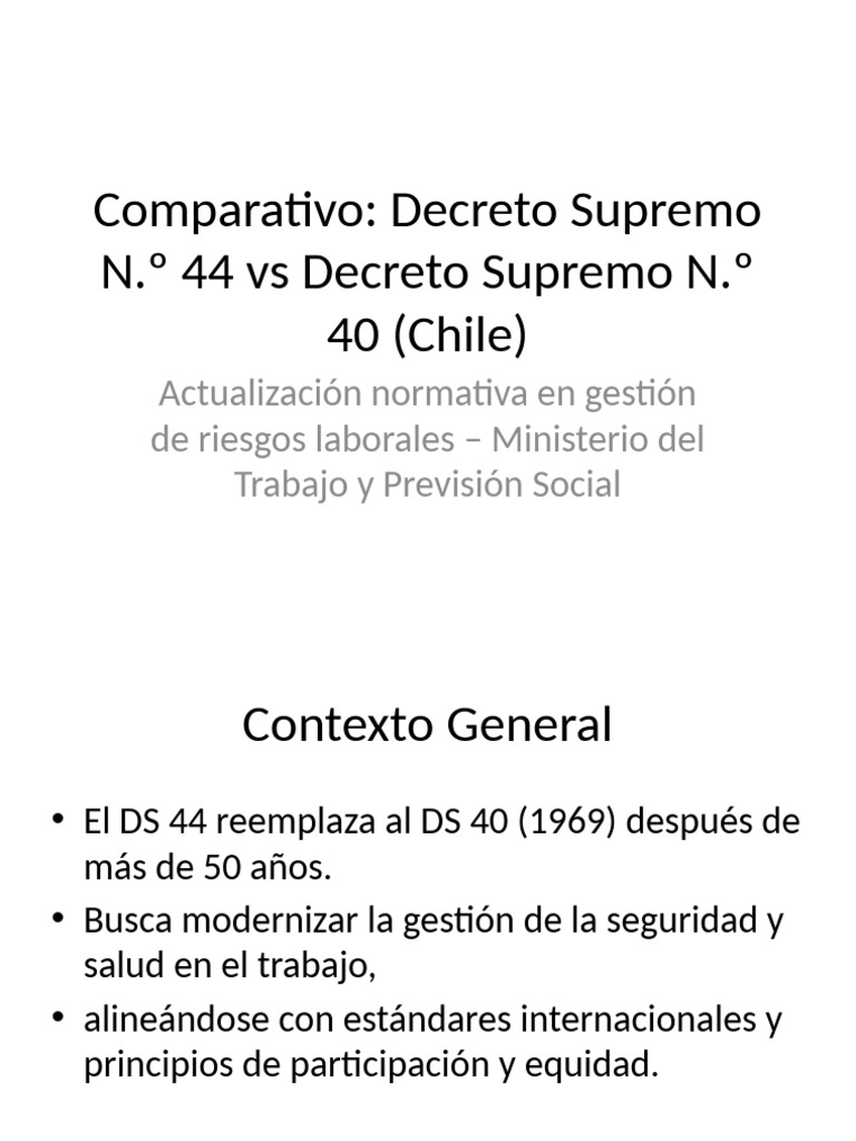 Comparativa DS 44 vs DS 40 en Chile | PDF