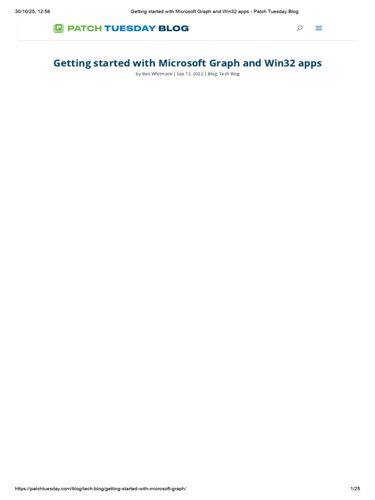 Microsoft Graph for Win32 Apps Guide | PDF | Microsoft | Uniform ...