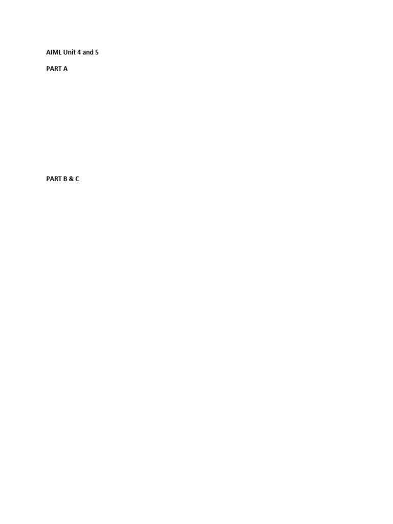AIML Unit 4 and 5 | PDF