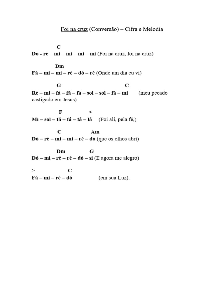 cifra-e-melodia-foi-na-cruz-pdf