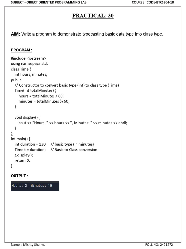 Oops Prac 30 | PDF