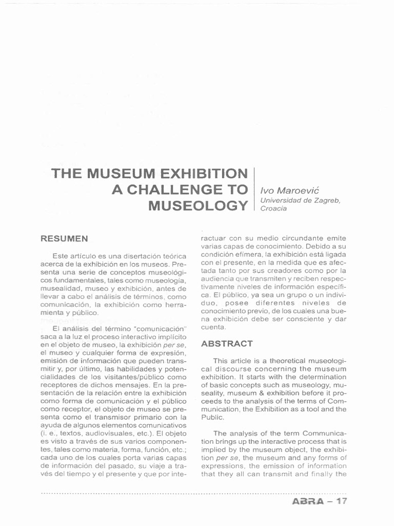 Museum Exhibitions: Communication Insights | PDF | Liberal Arts Education