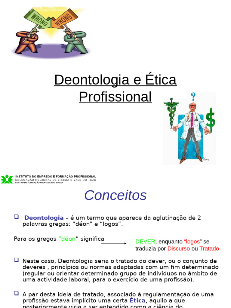 Deontologia e Ética profissional | PDF | Moralidade