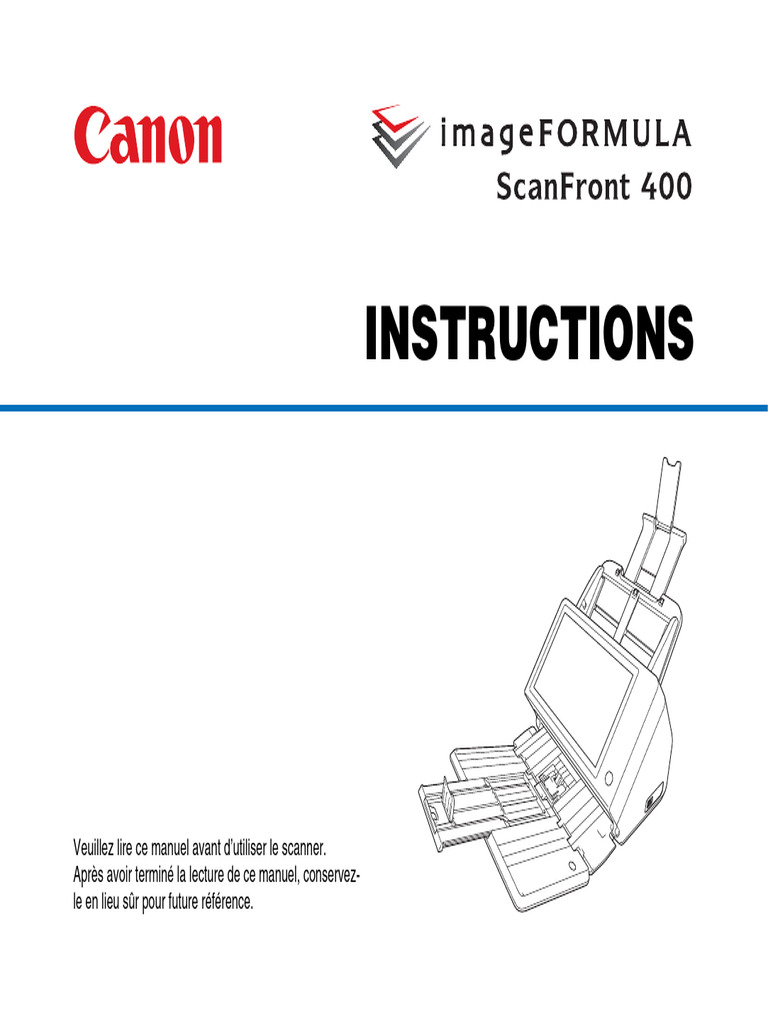 Manuel d'utilisation du scanner ScanFront 400 | PDF | Scanner ...