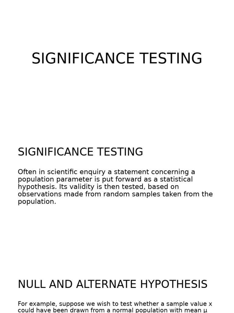 Understanding Significance Testing | PDF | Statistical Significance ...