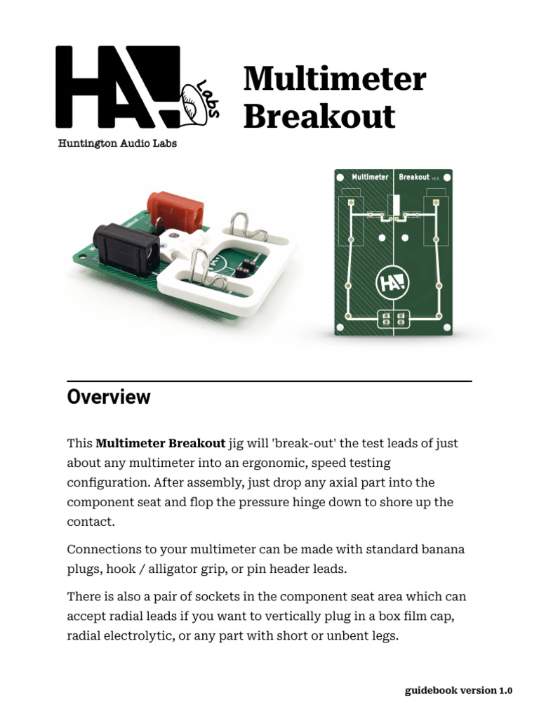 Multimeter Breakout Jig Assembly Guide | PDF | Electrical Connector ...