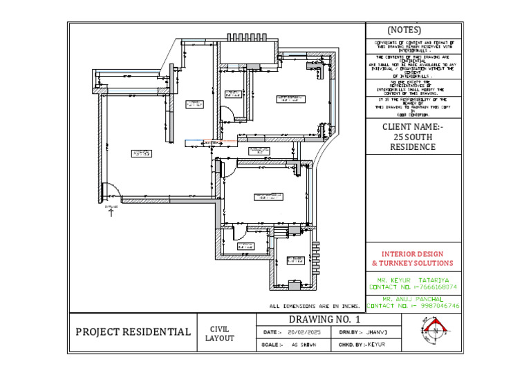Residential Layout Drawing Overview | PDF | Architectural Design ...