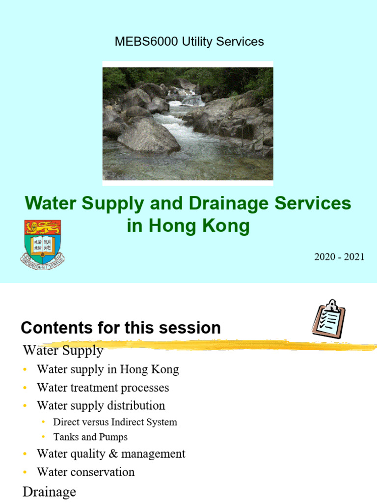 Session 01 Water Supply and Drainage 2020 21 PDF | PDF | Water ...