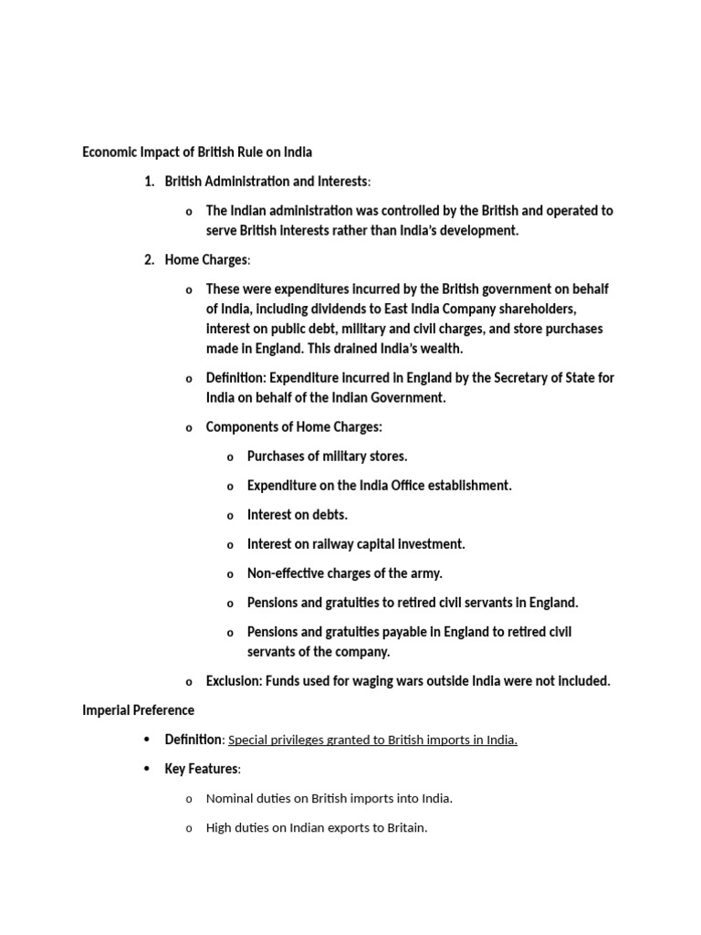 Economic Consequences of British Rule in India | PDF | Economies