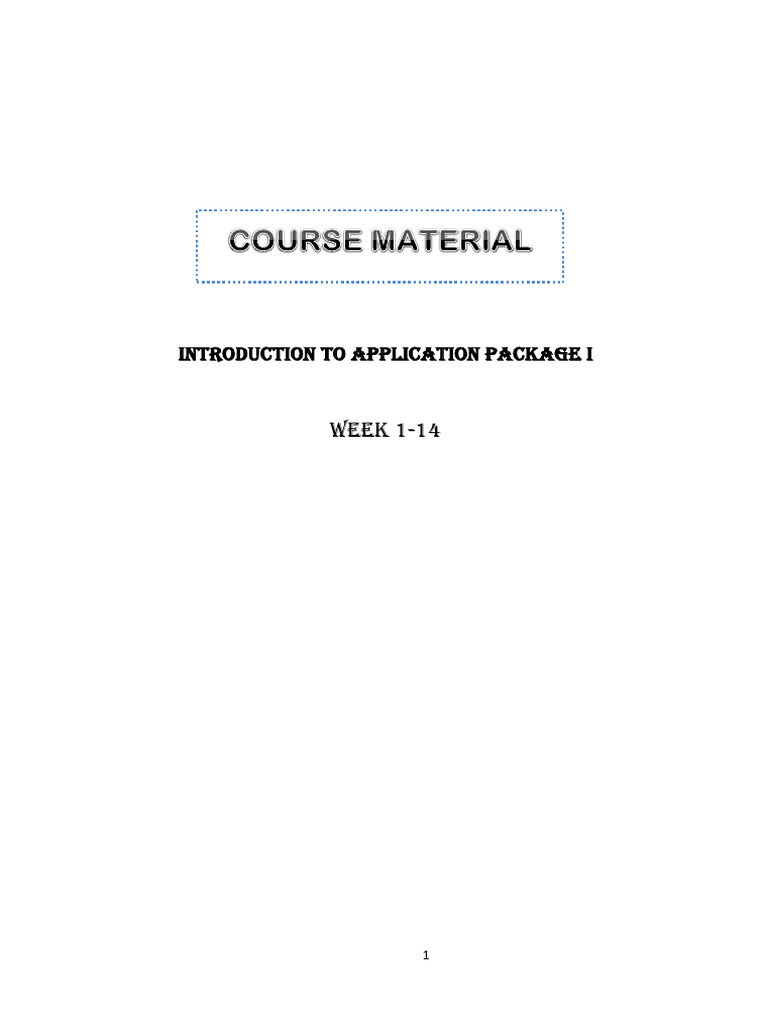 Introduction to Software Packages | PDF | Computer Keyboard | Mobile App