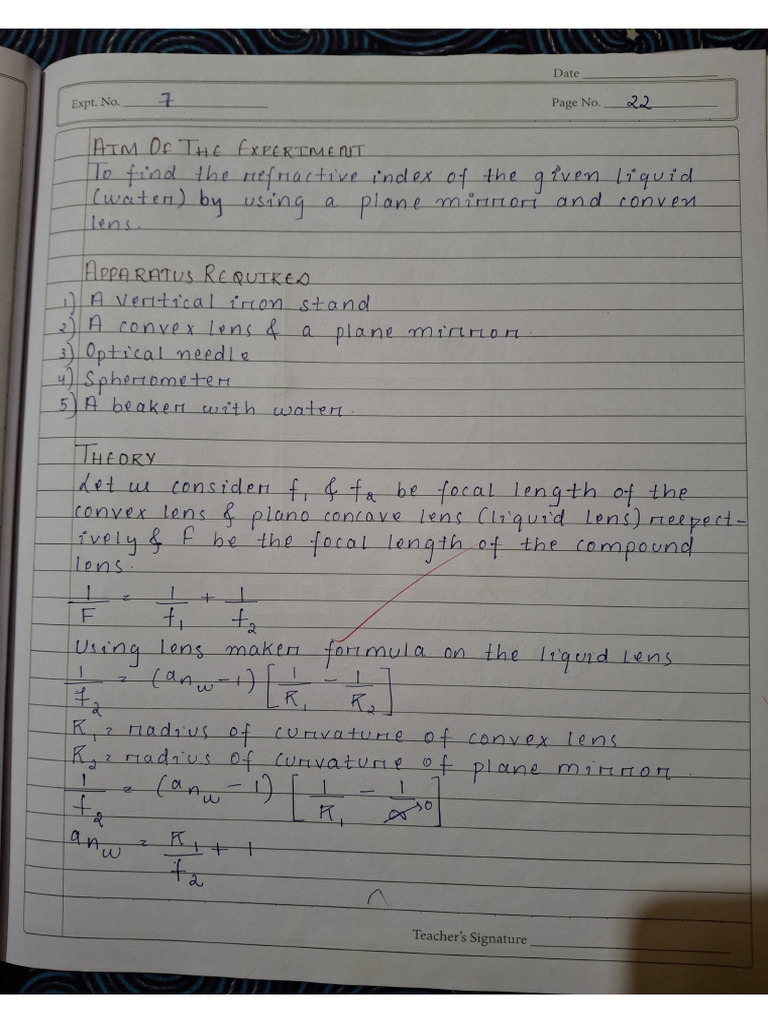 Physics Practical 7 | PDF