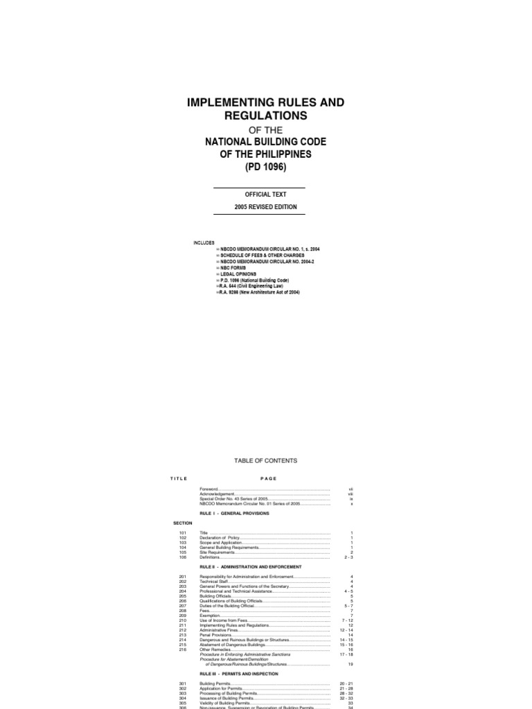 National Building Code of the Philippines | PDF | Specification ...