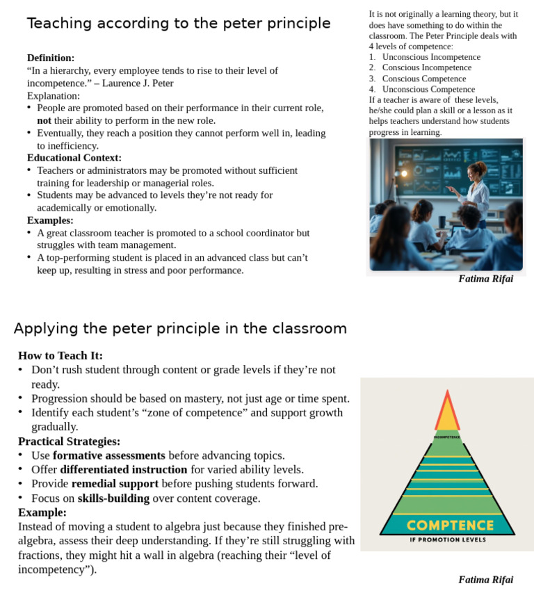 Teaching with the Peter Principle Explained | PDF | Differentiated ...