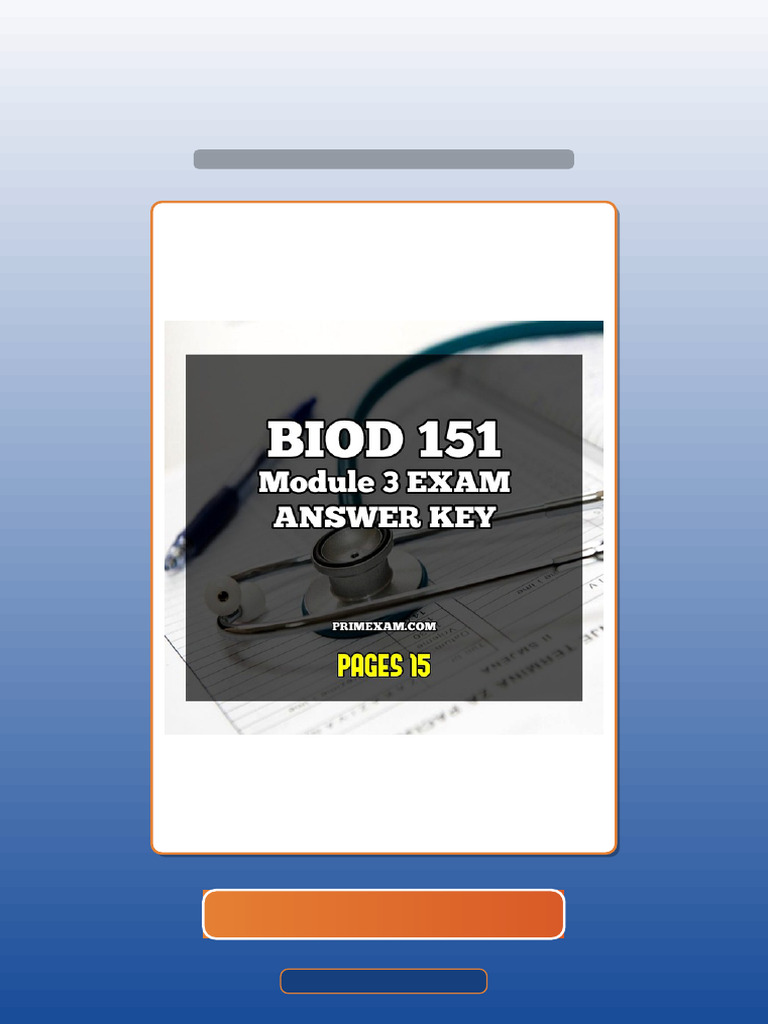 Ultimate Bundle BIOD 151 Module 3 EXAM ANSWER KEY eBook and TestBank ...