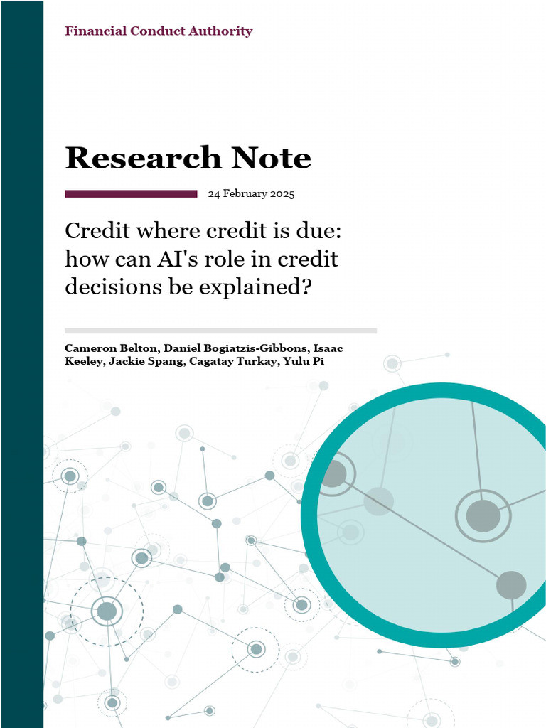 AI's Impact on Credit Decision Explainability | PDF | Artificial ...