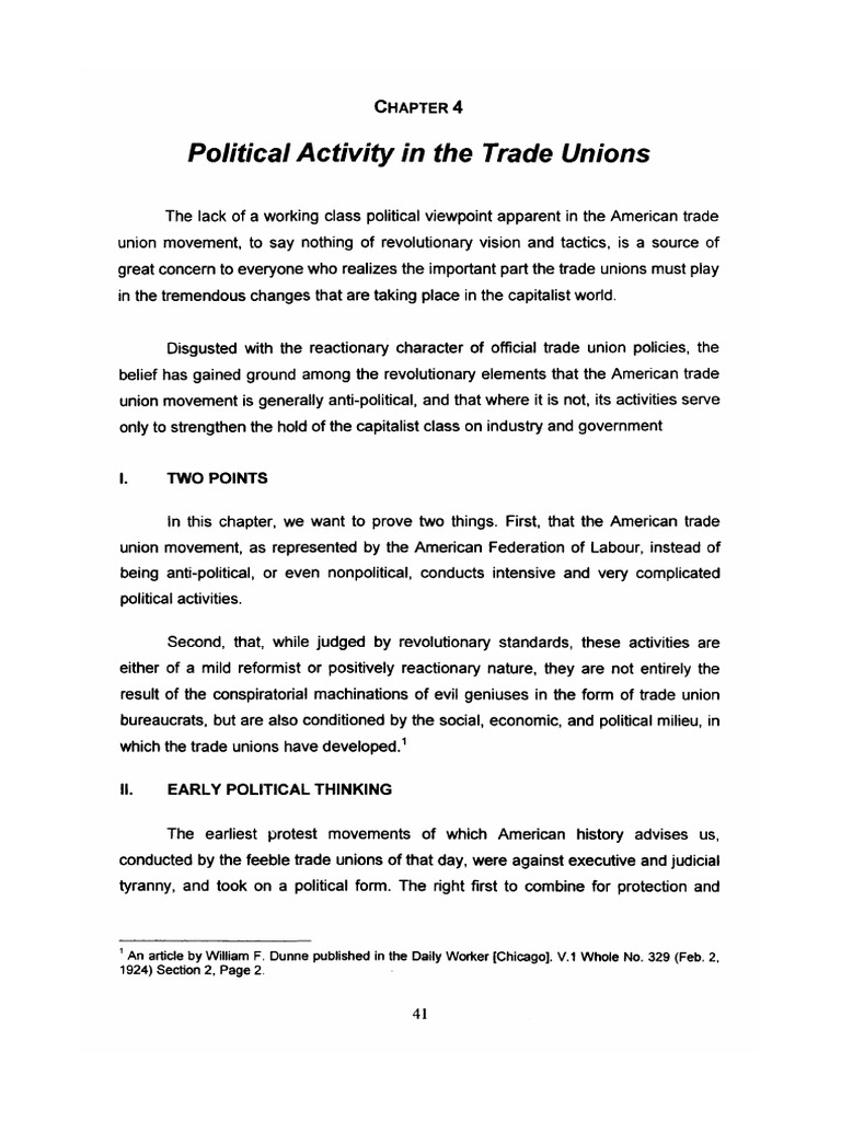 Political Dynamics in American Unions | PDF | Trade Union | Ideologies