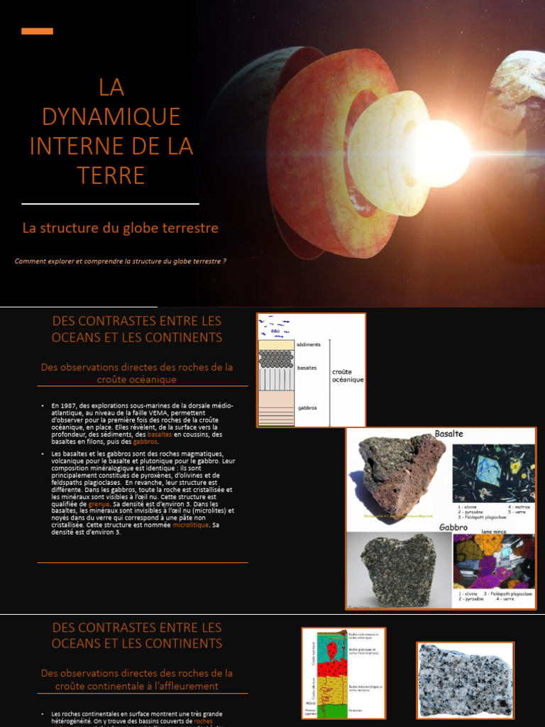 Structure interne de la Terre expliquée | PDF | Granit | Basalte