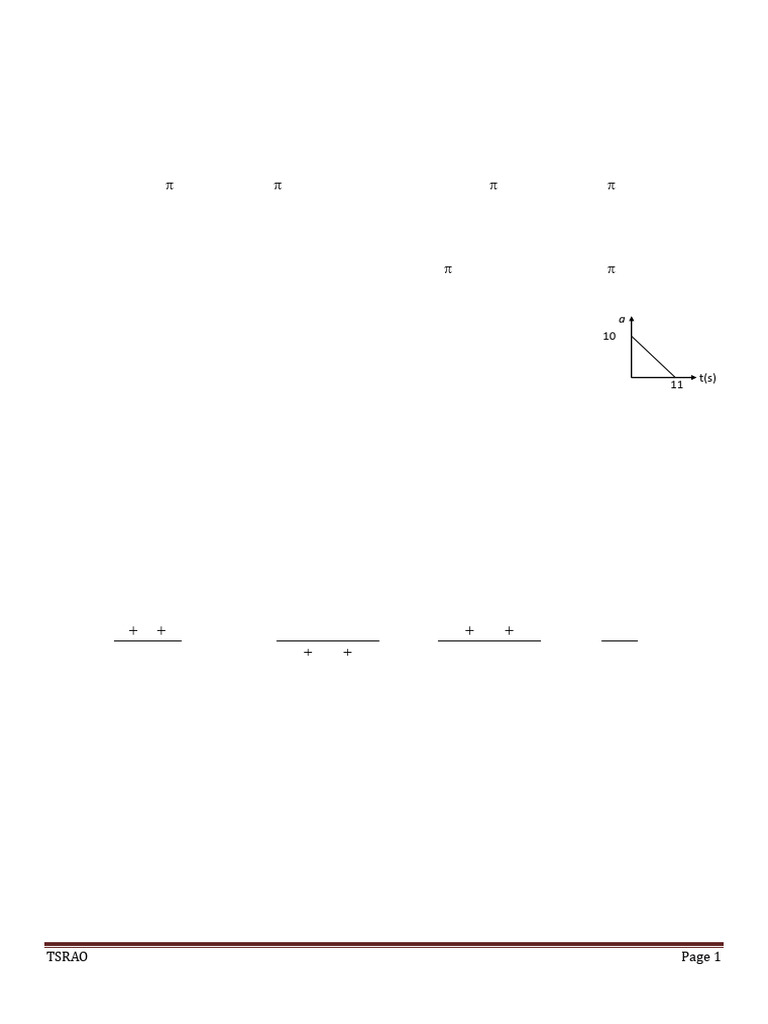 Motion in One Dimension Physics Assignment | PDF | Force | Acceleration
