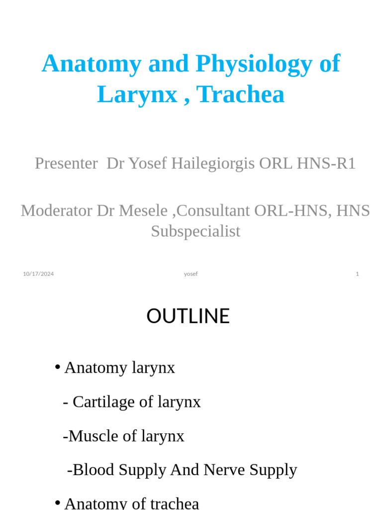 Anatomy & Physiology of Larynx and Trachea | PDF | Larynx | Human Anatomy