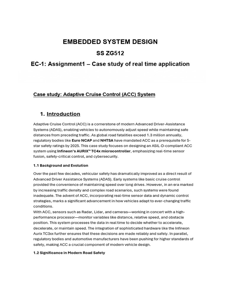 Adaptive Cruise Control System Design | PDF | Vehicles