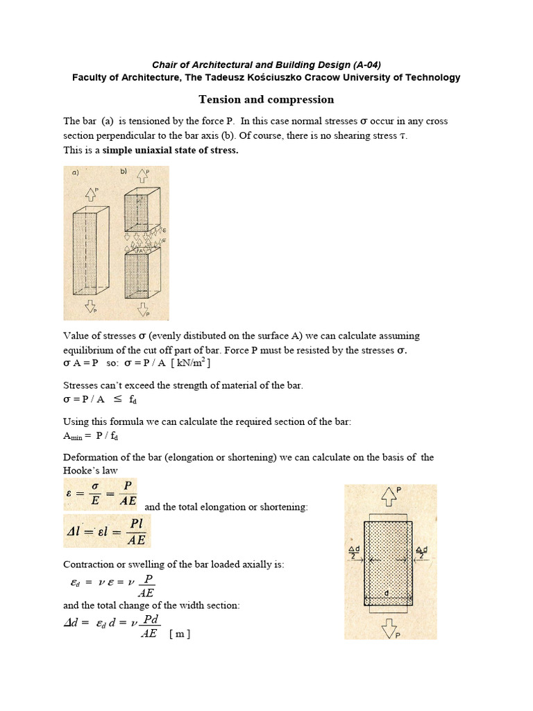 Stress and Design Calculations in Structures | PDF | Stress (Mechanics ...