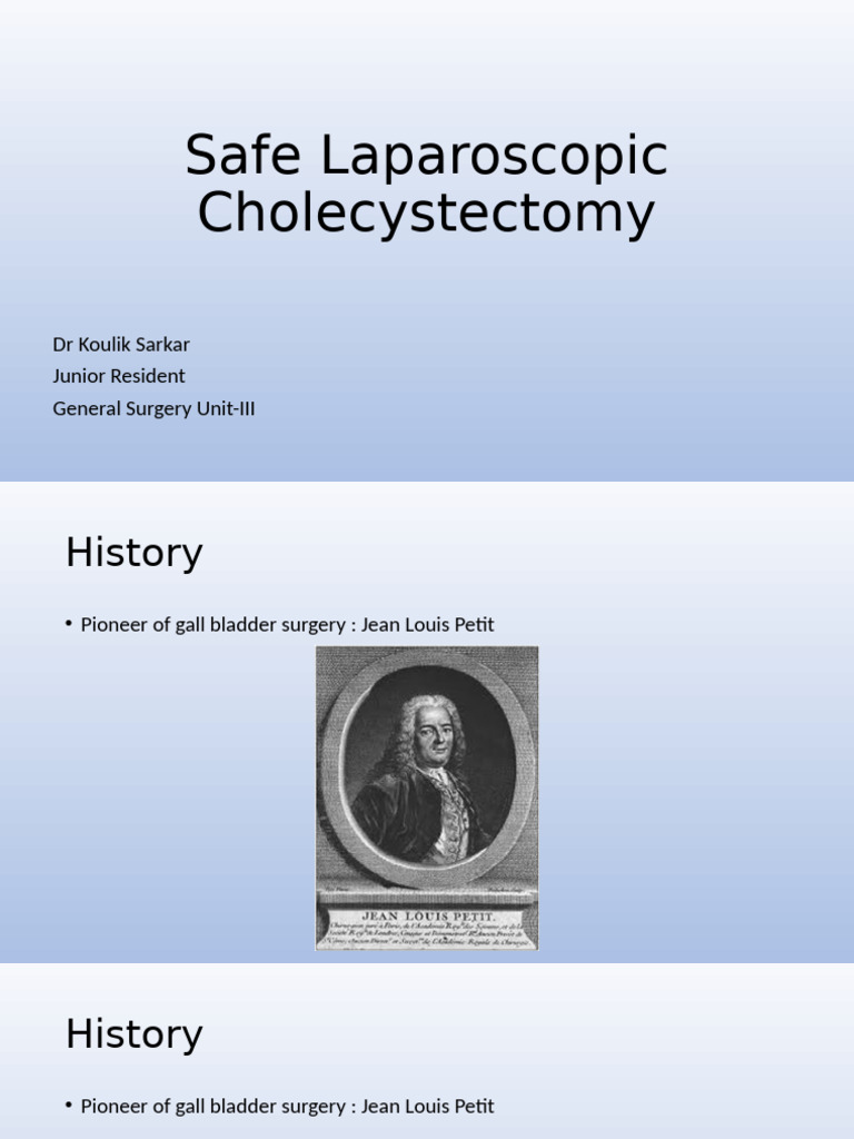 Safe Laparoscopic Cholecystectomy Guide | PDF | Gallbladder | Surgery