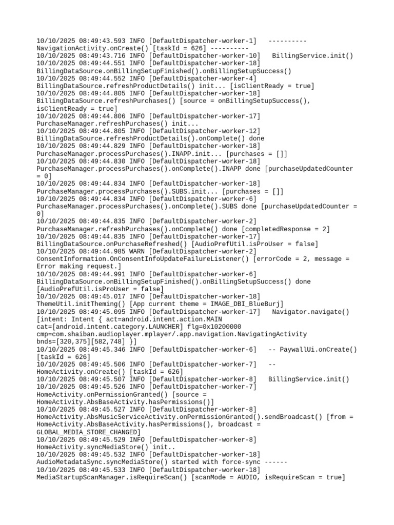 Audio Player Billing and Sync Logs | PDF | Computing | Software