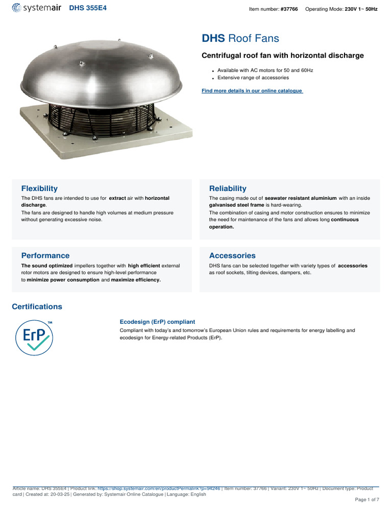 Fans System Air | PDF | Alternating Current | Mains Electricity